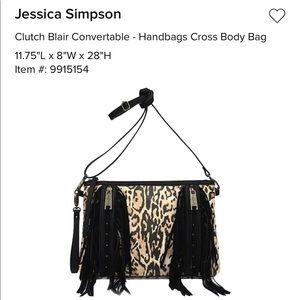 NWT JESSICA SIMPSON Blair Fringe Crossbody Purse